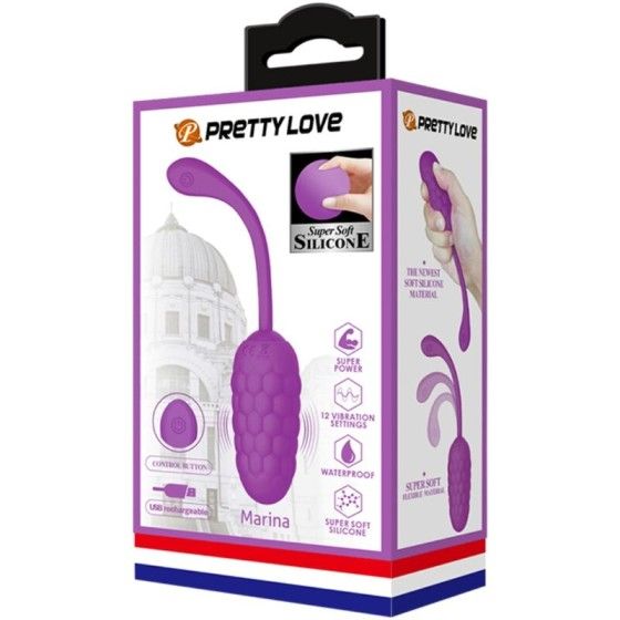 PRETTY LOVE - VIBRATING EGG WITH PURPLE RECHARGEABLE MARINE TEXTURE PRETTY LOVE SMART - 9