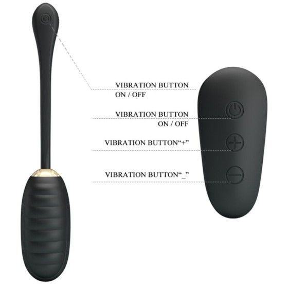 PRETTY LOVE - DOREEN LUXURY RECHARGEABLE VIBRATING EGG BLACK PRETTY LOVE SMART - 10