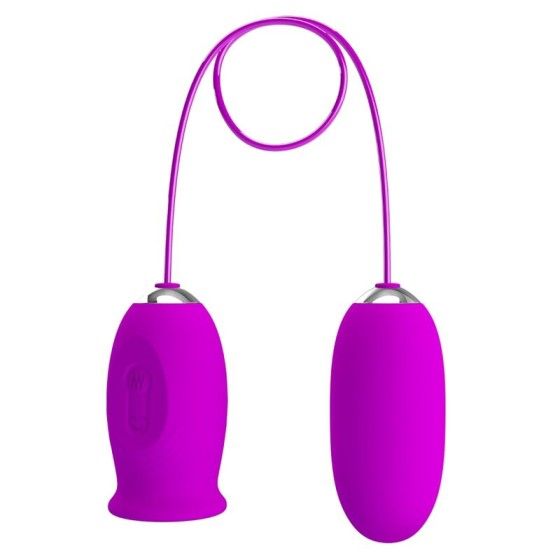 PRETTY LOVE - DAISY DUAL EGG RECHARGEABLE VIBRATOR PURPLE PRETTY LOVE FLIRTATION - 1