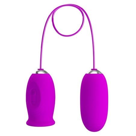 PRETTY LOVE - DAISY DUAL EGG RECHARGEABLE VIBRATOR PURPLE