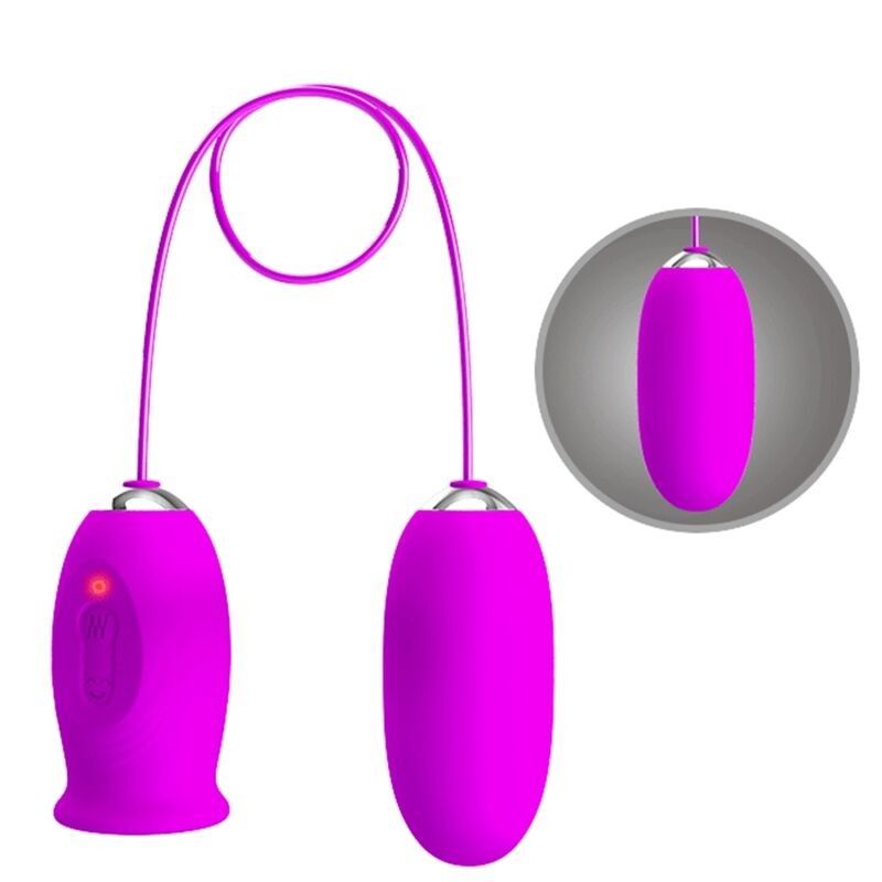 PRETTY LOVE - DAISY DUAL EGG RECHARGEABLE VIBRATOR PURPLE PRETTY LOVE FLIRTATION - 5