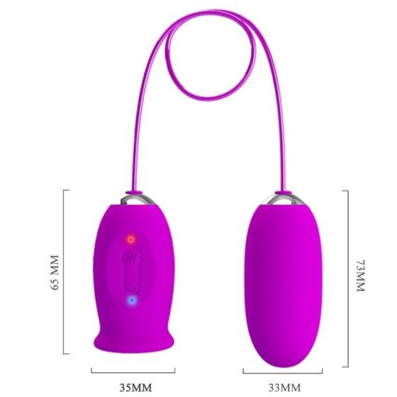 PRETTY LOVE - DAISY DUAL EGG RECHARGEABLE VIBRATOR PURPLE PRETTY LOVE FLIRTATION - 6