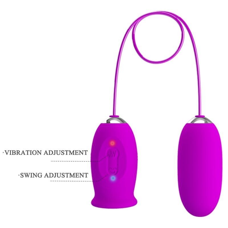 PRETTY LOVE - DAISY DUAL EGG RECHARGEABLE VIBRATOR PURPLE PRETTY LOVE FLIRTATION - 7