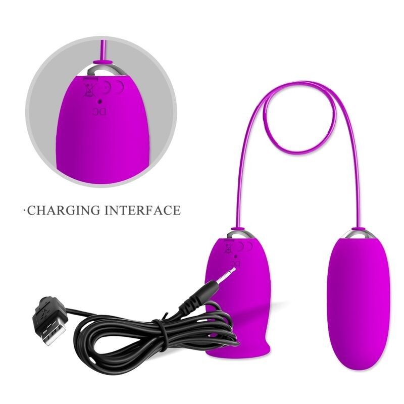 PRETTY LOVE - DAISY DUAL EGG RECHARGEABLE VIBRATOR PURPLE PRETTY LOVE FLIRTATION - 8