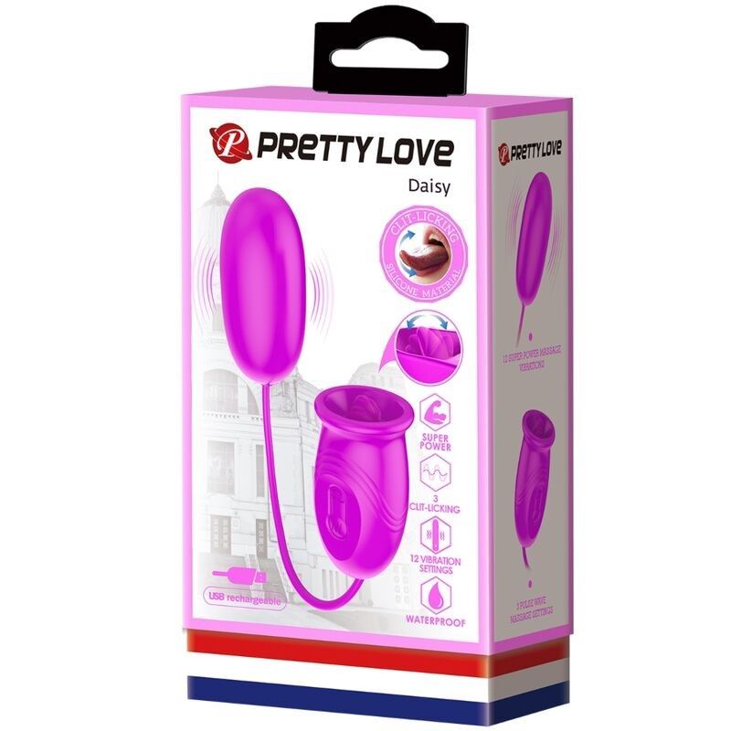 PRETTY LOVE - DAISY DUAL EGG RECHARGEABLE VIBRATOR PURPLE PRETTY LOVE FLIRTATION - 9