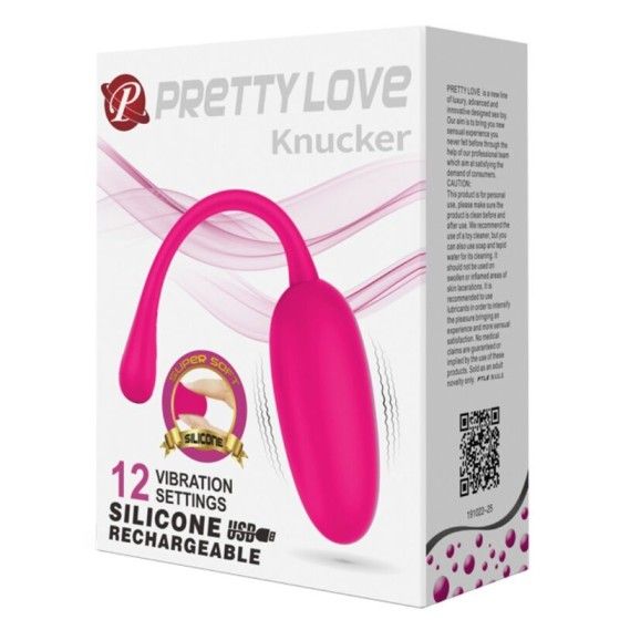 PRETTY LOVE - KNUCKER PINK RECHARGEABLE VIBRATING EGG PRETTY LOVE FLIRTATION - 8