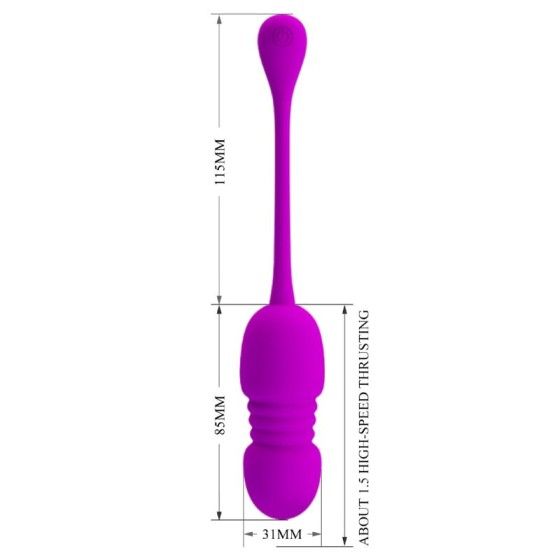 PRETTY LOVE - CALLIE PURPLE RECHARGEABLE VIBRATING EGG PRETTY LOVE C-TYPE - 5