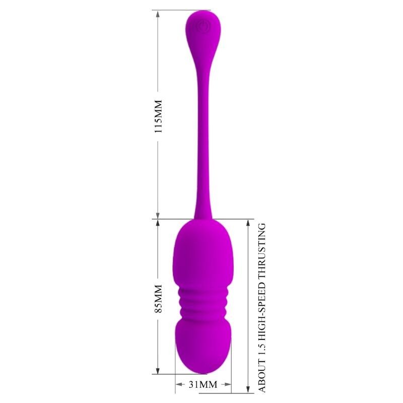 PRETTY LOVE - CALLIE PURPLE RECHARGEABLE VIBRATING EGG PRETTY LOVE C-TYPE - 5