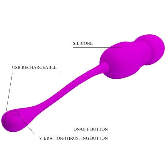 PRETTY LOVE - CALLIE PURPLE RECHARGEABLE VIBRATING EGG PRETTY LOVE C-TYPE - 6