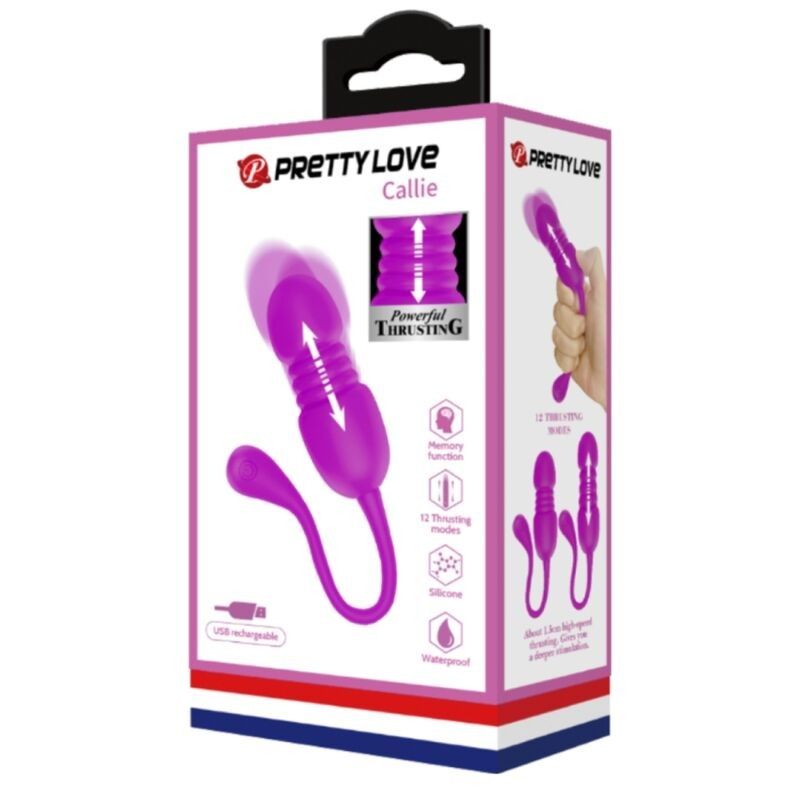 PRETTY LOVE - CALLIE PURPLE RECHARGEABLE VIBRATING EGG PRETTY LOVE C-TYPE - 7