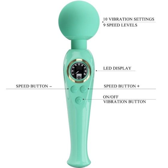 PRETTY LOVE - SKYLER GREEN WAND VIBRATOR PRETTY LOVE LED - 7