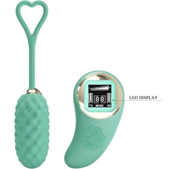 PRETTY LOVE - VIVIAN GREEN REMOTE CONTROL VIBRATING EGG PRETTY LOVE LED - 3