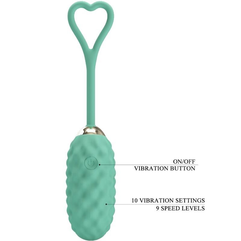 PRETTY LOVE - VIVIAN GREEN REMOTE CONTROL VIBRATING EGG PRETTY LOVE LED - 6