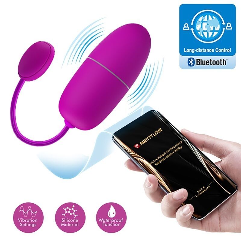 PRETTY LOVE - NYMPH VIBRATING EGG APP CONTROLLED PURPLE PRETTY LOVE BOTTOM - 8