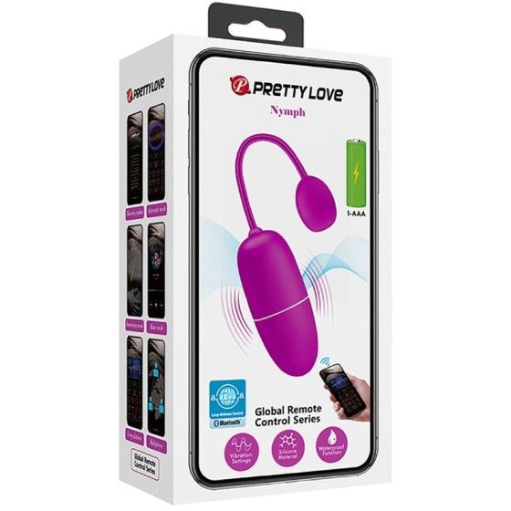 PRETTY LOVE - NYMPH VIBRATING EGG APP CONTROLLED PURPLE PRETTY LOVE BOTTOM - 16