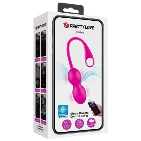 PRETTY LOVE - ELVIRA PINK RECHARGEABLE VIBRATING BALLS PRETTY LOVE SMART - 14