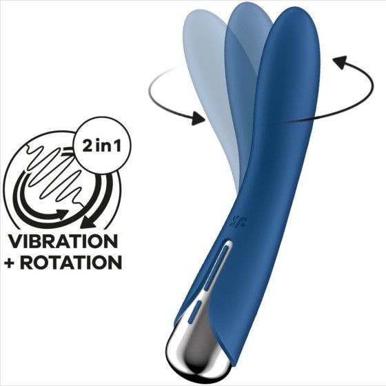 SATISFYER - SPINNING VIBE 1 G-SPOT BLUE ROTATOR VIBRATOR SATISFYER VIBRATOR - 6