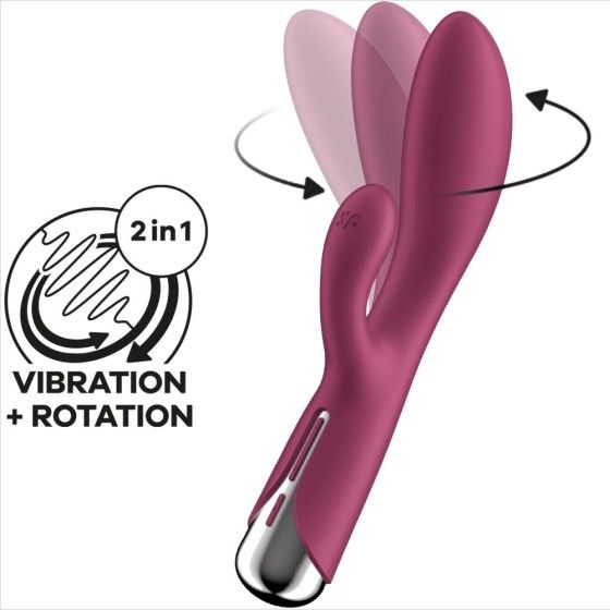 SATISFYER - SPINNING RABBIT 1 CLITORIS AND RED G-SPOT STIMULATION SATISFYER VIBRATOR - 6