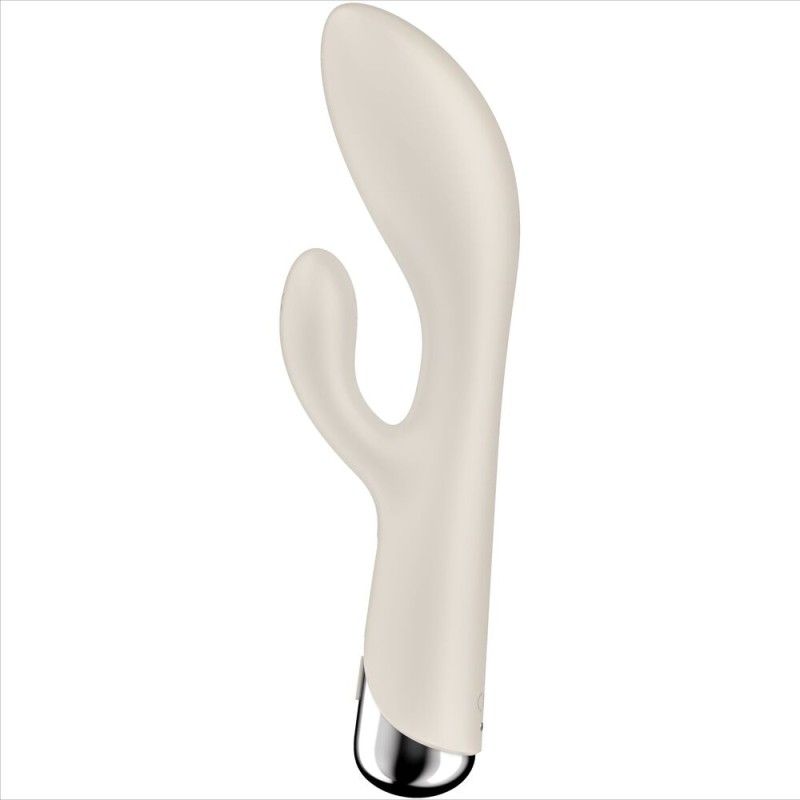 SATISFYER - SPINNING RABBIT 1 CLITORIS AND G-SPOT STIMULATION BEIGE SATISFYER VIBRATOR - 4