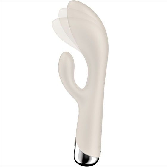 SATISFYER - SPINNING RABBIT 1 CLITORIS AND G-SPOT STIMULATION BEIGE SATISFYER VIBRATOR - 5