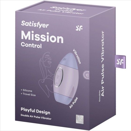 SATISFYER - MISSION CONTROL LILAC SMALL DOUBLE IMPULSE VIBRATOR SATISFYER VIBRATOR - 5