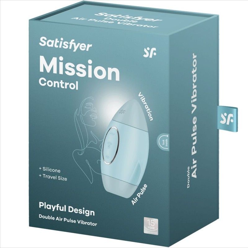 SATISFYER - MISSION CONTROL BLUE SMALL DOUBLE IMPULSE VIBRATOR SATISFYER VIBRATOR - 6