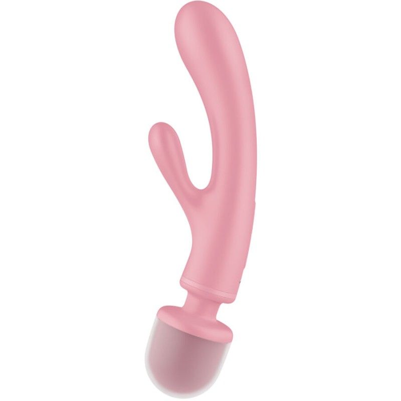 SATISFYER - TRIPLE LOVER RABBIT VIBRATOR MASSAGER PINK SATISFYER VIBRATOR - 3