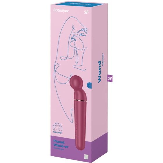 SATISFYER - PLANET WAND-ER VIBRATOR MASSAGER BERRY SATISFYER WAND - 6