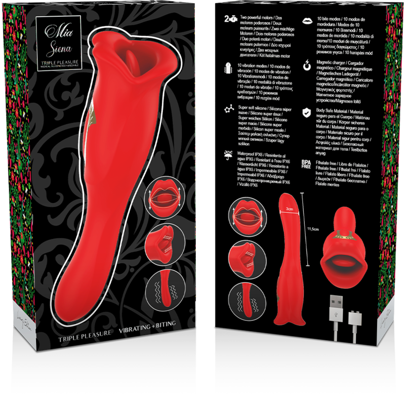 MIA - SIENA TRIPLE PLEASURE VIBRATING + BITING MIA - 9