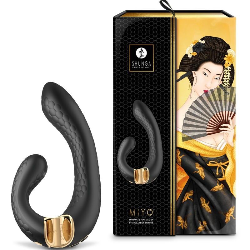 SHUNGA - MIYO INTIMATE MASSAGER BLACK SHUNGA TOYS - 3