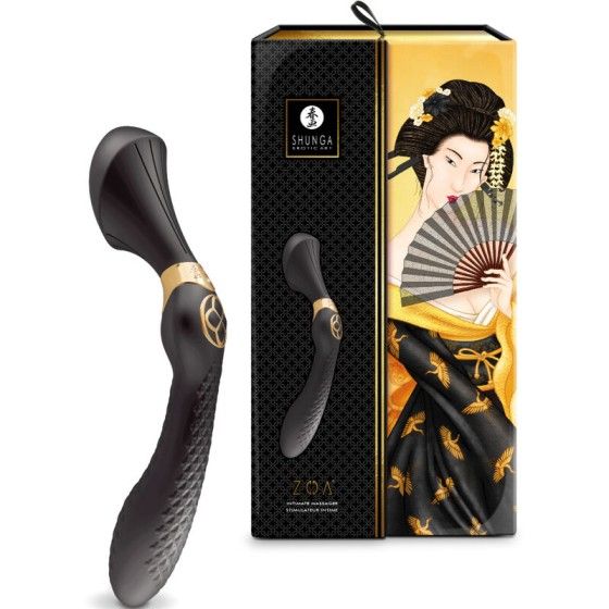 SHUNGA - ZOA INTIMATE MASSAGER BLACK SHUNGA TOYS - 3