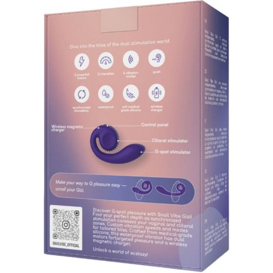 SNAIL VIBE - GIZI DUAL STIMULATOR PURPLE SNAIL VIBE - 5