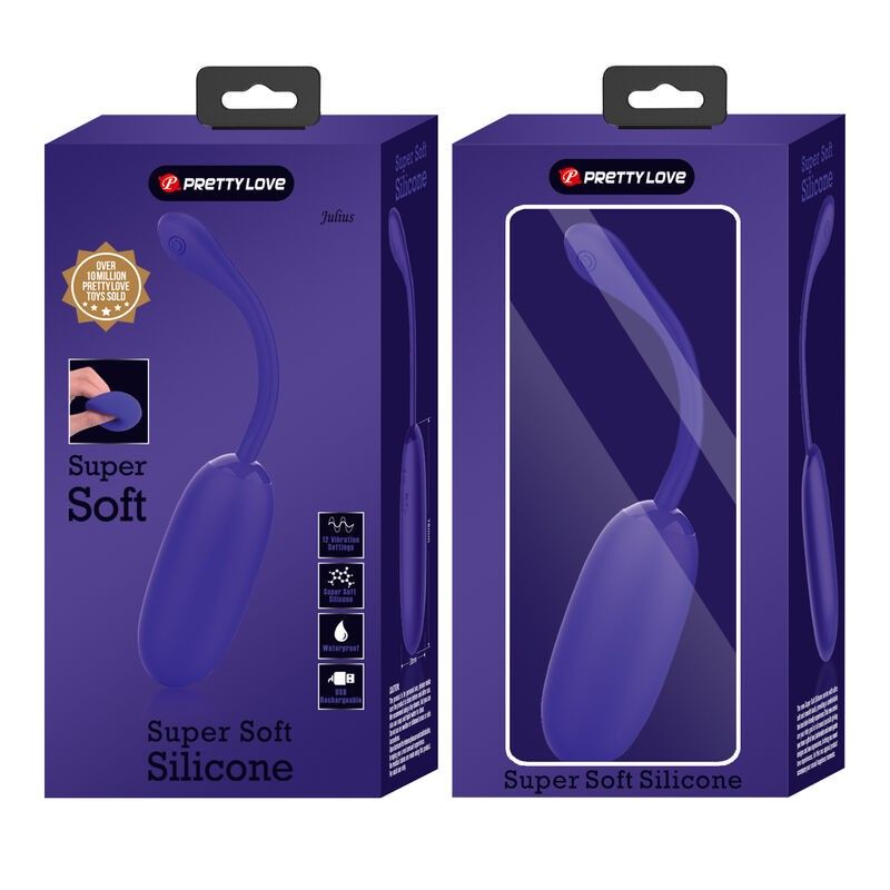 PRETTY LOVE - JULIUS WATERPROOF-RECHARGEABLE VIBRATING EGG PURPLE PRETTY LOVE SMART - 9