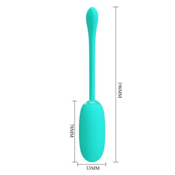 PRETTY LOVE - JULIUS WATERPROOF-RECHARGEABLE VIBRATING EGG AQUA GREEN PRETTY LOVE SMART - 6