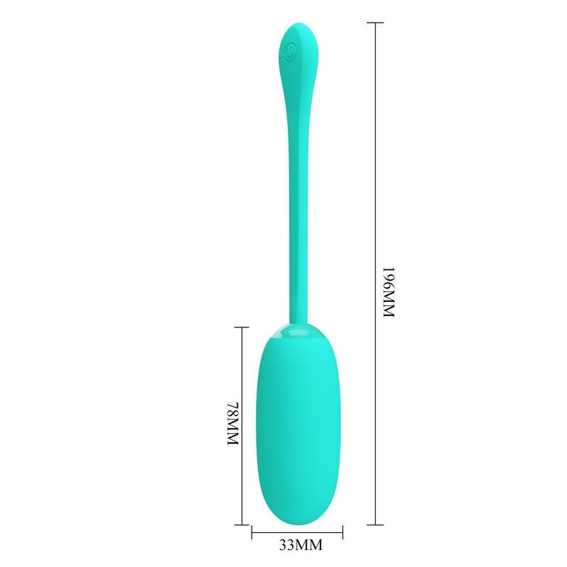 PRETTY LOVE - JULIUS WATERPROOF-RECHARGEABLE VIBRATING EGG AQUA GREEN PRETTY LOVE SMART - 6