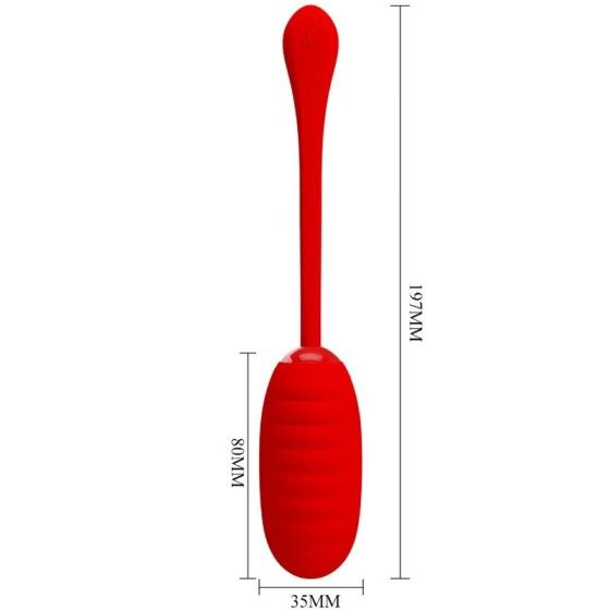 PRETTY LOVE - KIRK RECHARGEABLE VIBRATING EGG RED PRETTY LOVE SMART - 6