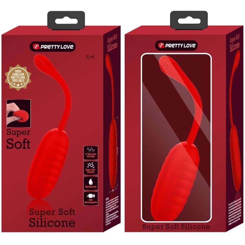 PRETTY LOVE - KIRK RECHARGEABLE VIBRATING EGG RED PRETTY LOVE SMART - 9