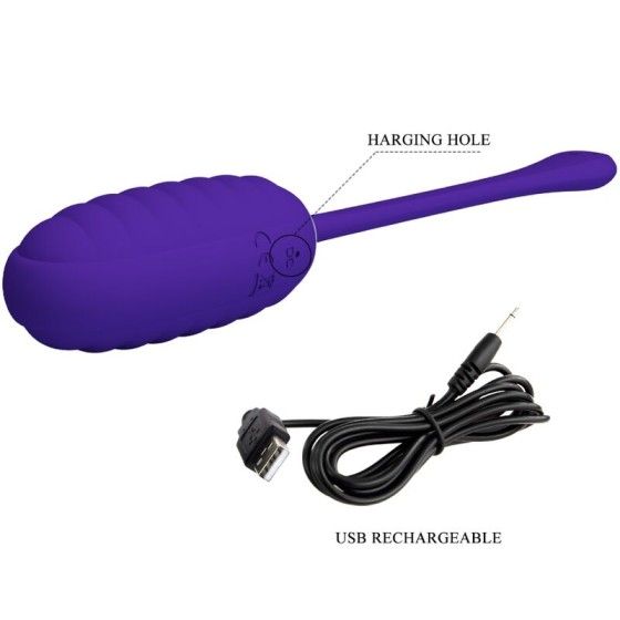 PRETTY LOVE - KIRK RECHARGEABLE VIBRATING EGG PURPLE PRETTY LOVE SMART - 8