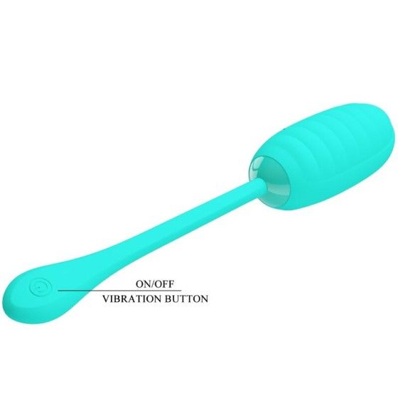 PRETTY LOVE - KIRK RECHARGEABLE VIBRATING EGG AQUA GREEN PRETTY LOVE SMART - 7