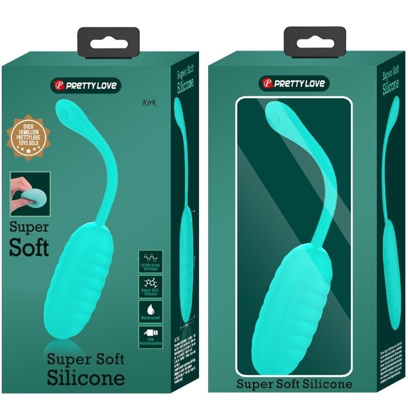 PRETTY LOVE - KIRK RECHARGEABLE VIBRATING EGG AQUA GREEN PRETTY LOVE SMART - 9