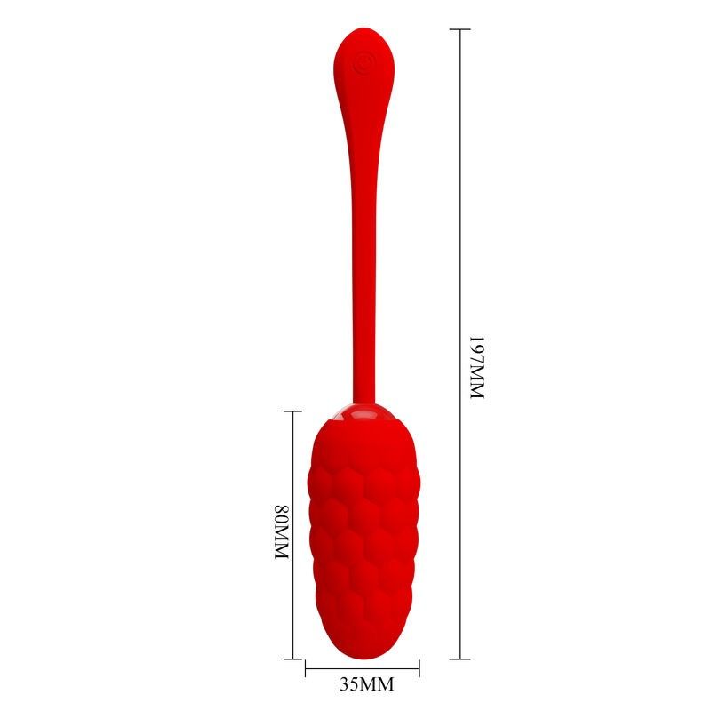 PRETTY LOVE - VIBRATING EGG WITH RED RECHARGEABLE MARINE TEXTURE PRETTY LOVE SMART - 6