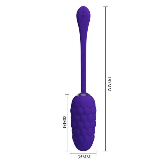 PRETTY LOVE - VIBRATING EGG WITH PURPLE RECHARGEABLE MARINE TEXTURE PRETTY LOVE SMART - 6