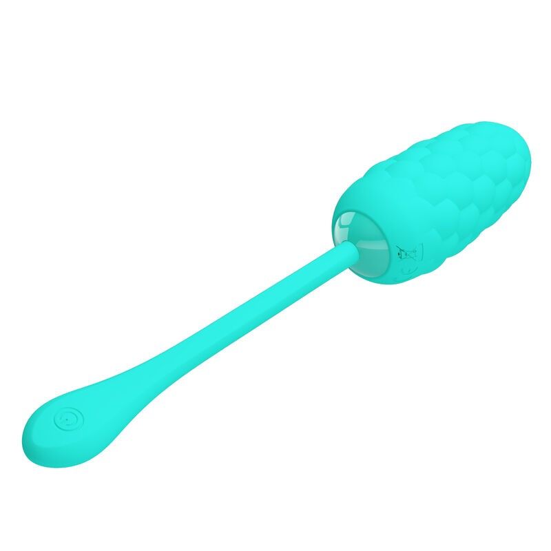 PRETTY LOVE - VIBRATING EGG WITH AQUA GREEN RECHARGEABLE MARINE TEXTURE PRETTY LOVE SMART - 2