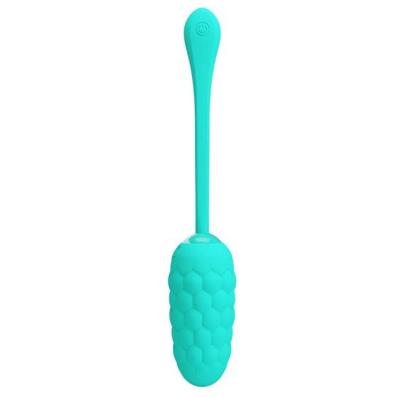 PRETTY LOVE - VIBRATING EGG WITH AQUA GREEN RECHARGEABLE MARINE TEXTURE PRETTY LOVE SMART - 5