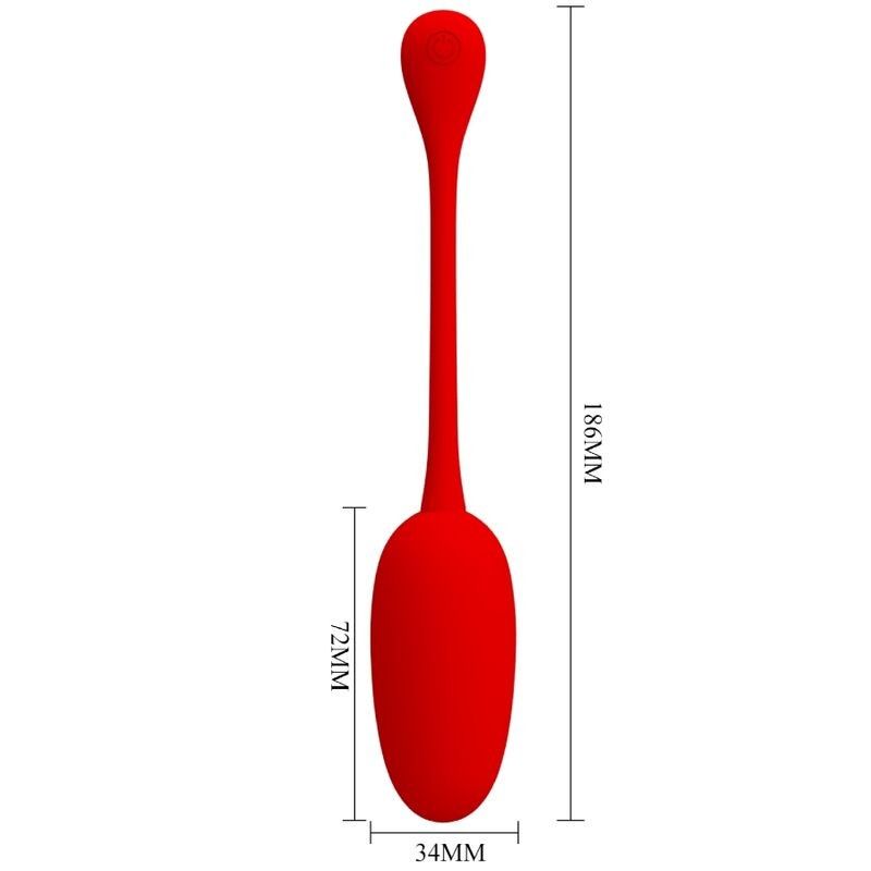 PRETTY LOVE - KNUCKER RED RECHARGEABLE VIBRATING EGG PRETTY LOVE FLIRTATION - 6