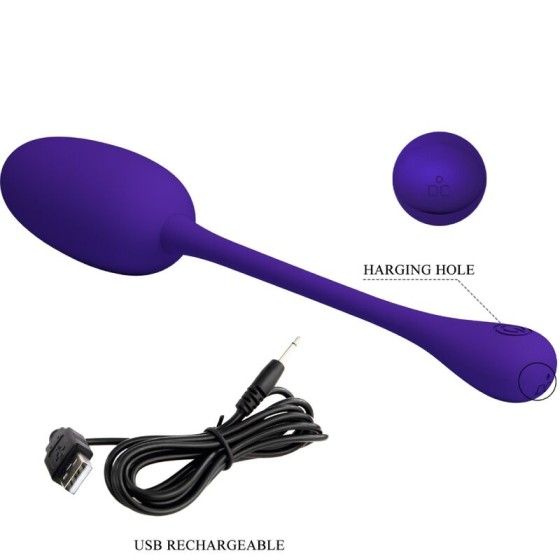 PRETTY LOVE - KNUCKER PURPLE RECHARGEABLE VIBRATING EGG PRETTY LOVE FLIRTATION - 8