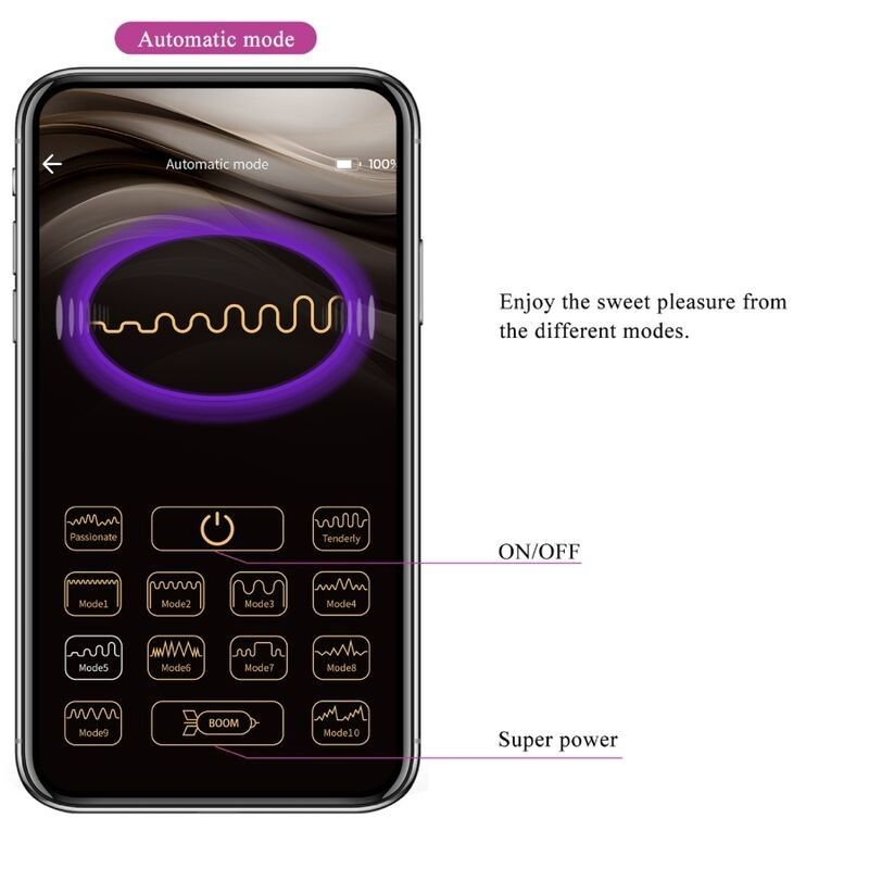 PRETTY LOVE - JAYLEEN VIBRATOR APP REMOTE CONTROL PURPLE PRETTY LOVE LED - 17