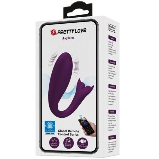 PRETTY LOVE - JAYLEEN VIBRATOR APP REMOTE CONTROL PURPLE PRETTY LOVE LED - 20