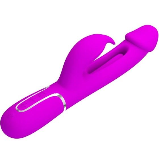 PRETTY LOVE - KAMPAS RABBIT 3 IN 1 MULTIFUNCTION VIBRATOR WITH TONGUE VIOLET PRETTY LOVE FLIRTATION - 3