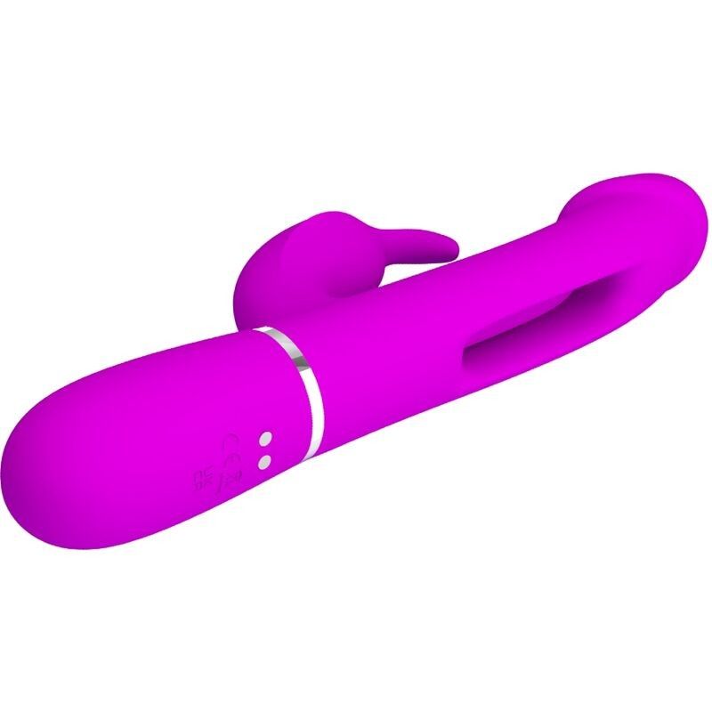 PRETTY LOVE - KAMPAS RABBIT 3 IN 1 MULTIFUNCTION VIBRATOR WITH TONGUE VIOLET PRETTY LOVE FLIRTATION - 4